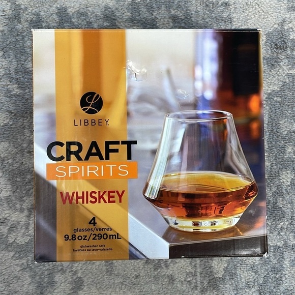 New Libbey Craft Spirits 9.8 OZ Perfect Whiskey Glasses set of 4 - Picture 1 of 7